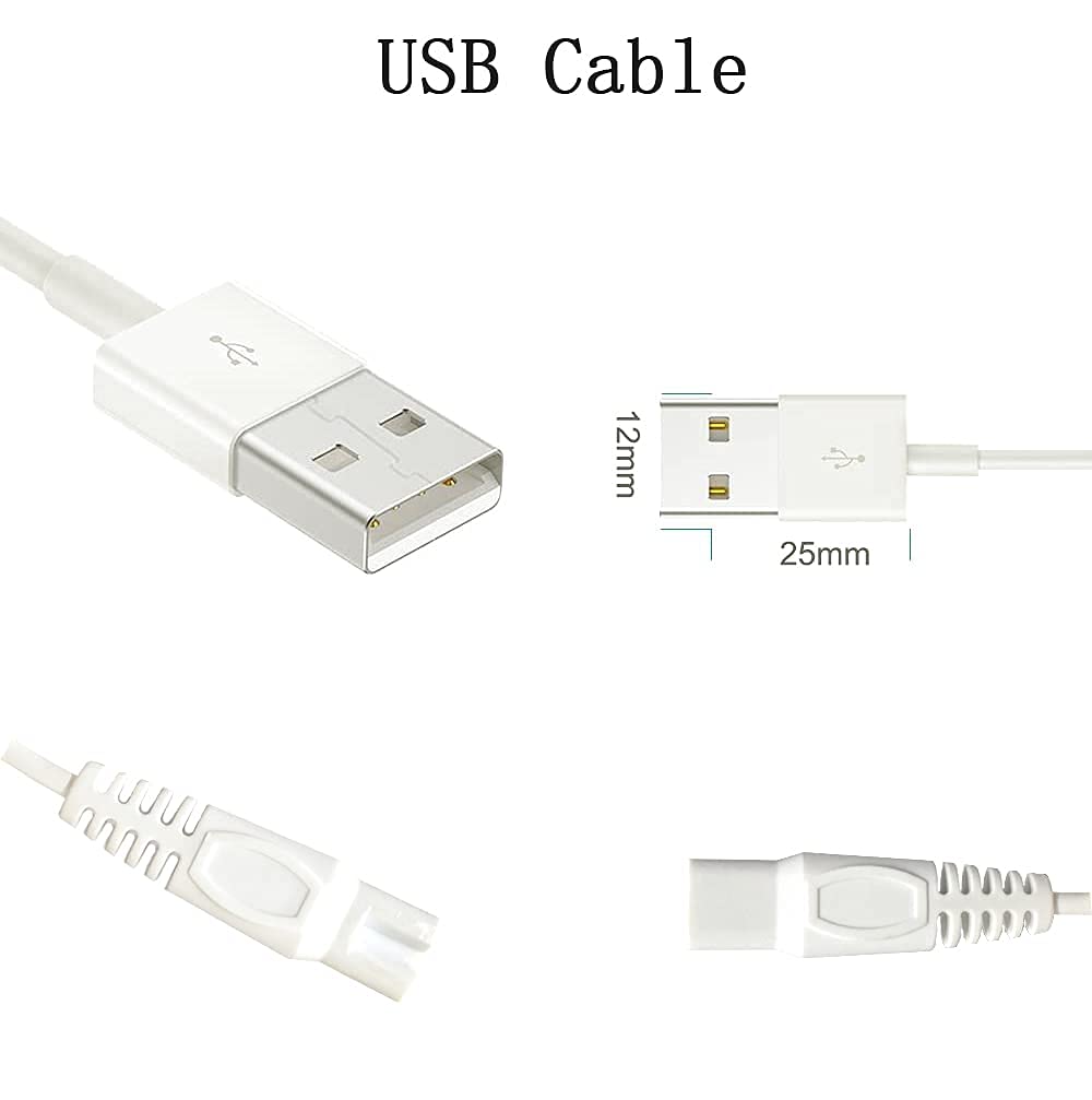 Liansum Replacement Finishing Touch Flawless Legs Charger Cord Ladies Legs Razor Shaver Usb Cable, Women Electric Trimmer 5V Pow