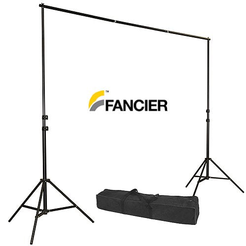 Fancierstudio Green Screen Background Stand Backdrop Support System Kit With 6Ft X 9Ft Chromakey Green Muslin Backdrop By Fancie