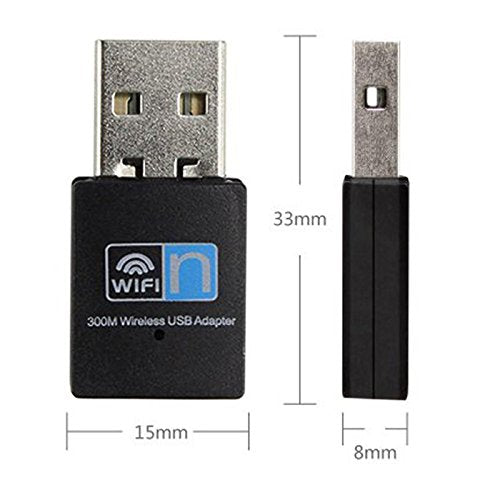 300Mbps Usb Wifi Adapter, Lotekoo Wireless Lan Network Card Adapter Wifi Dongle For Desktop Laptop Pc Windows 10 8 7 Xp Mac Os (Plug And Play For Windows10)