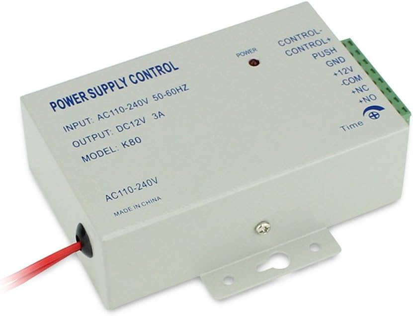 Mengqi Control Biometric Access Control System With Fingerprint Reader Strike Lock Exit Button 110V 240V Power Supply Box Frid Cards/Key Fobs For Fingerprint + Password +Id Card Biometric Access Entry