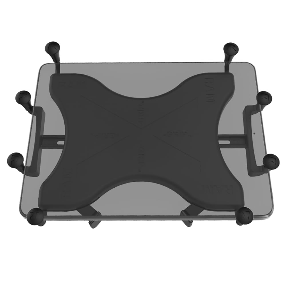 RAM Mounts X-Grip Holder for 12 Tablets RAM-HOL-UN11U Compatible with RAM B 1 and C 1.5 Size Round Ball Bases , Black