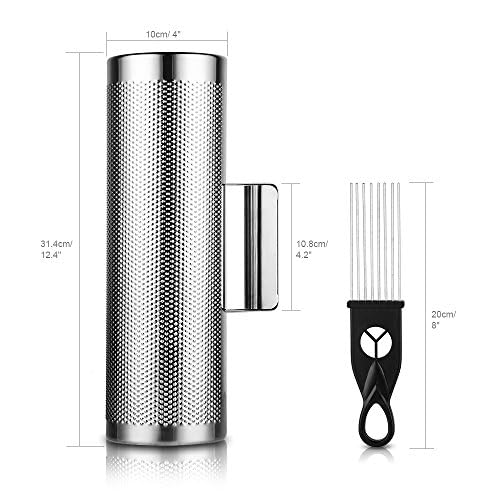 Metal Guiro 12X 4 Stainless Steel With Scraper Latin Percussion Instrument,By Vangoa