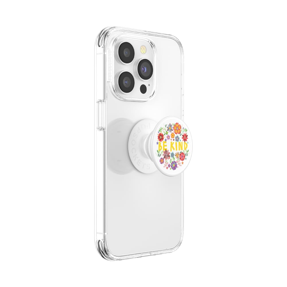 Popsockets Phone Grip With Expanding Kickstand   Be Kind Embroidery