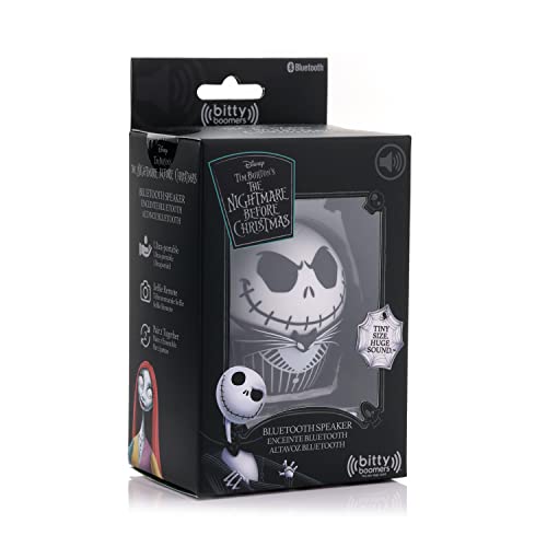 Bitty Boomers Disney: Tim Burton'S The Nightmare Before Christmas   Jack Skellington Motivational Face   Mini Bluetooth Speaker, Multicolored