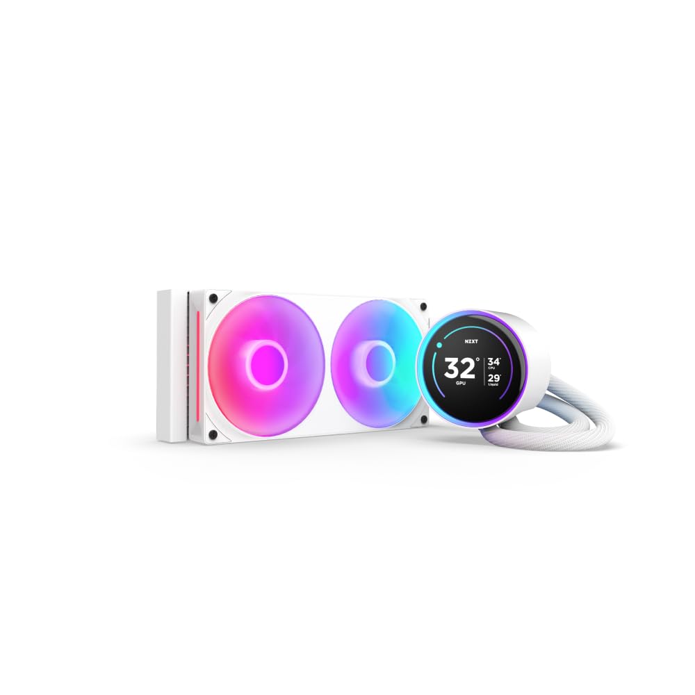 Nzxt Kraken Elite 240 Rgb 2024   Aio Cpu Liquid Cooler   240Mm Radiator   2 X F120P Fans   Customizable 2.72'' Ips Lcd   Nzxt Tu