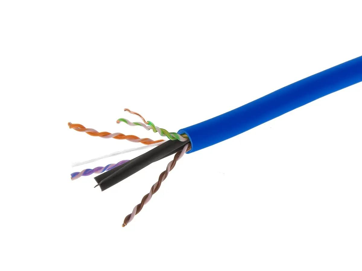 Monoprice Cat6 Plenum Bulk Cable - UL, Solid, 550MHz, UTP, CMP, Bare Copper, 10G, 23AWG (TAA) for Server Applications, Cloud Com