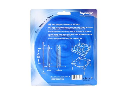 Bgears Cooling Fan Adapter 140Mm Blue Uv Blue