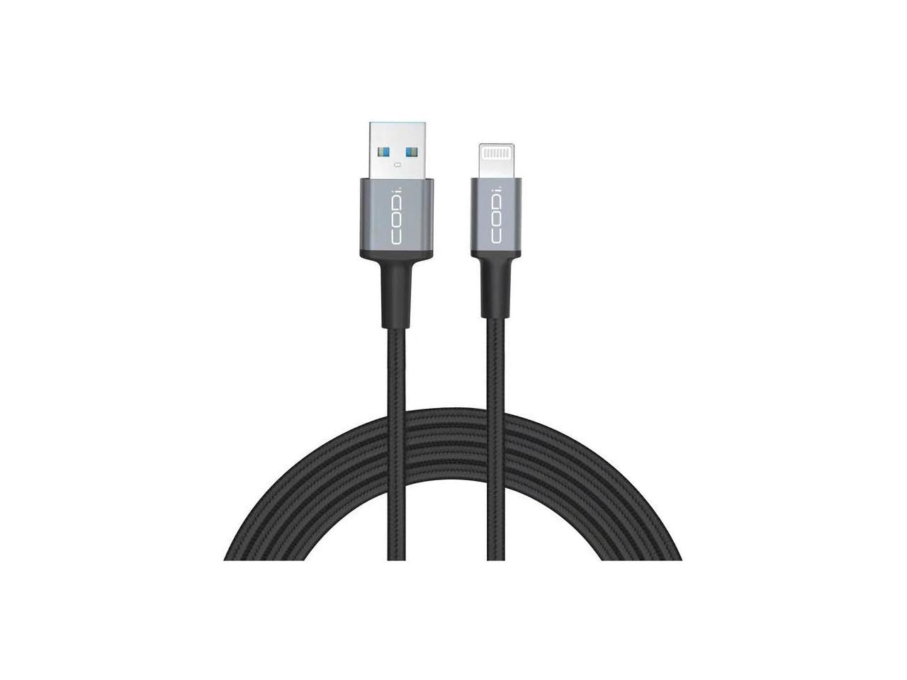 Codi 6 Braided Nylon Usb-A To Lightning (Mfi Certified) Charge & Sync Cable