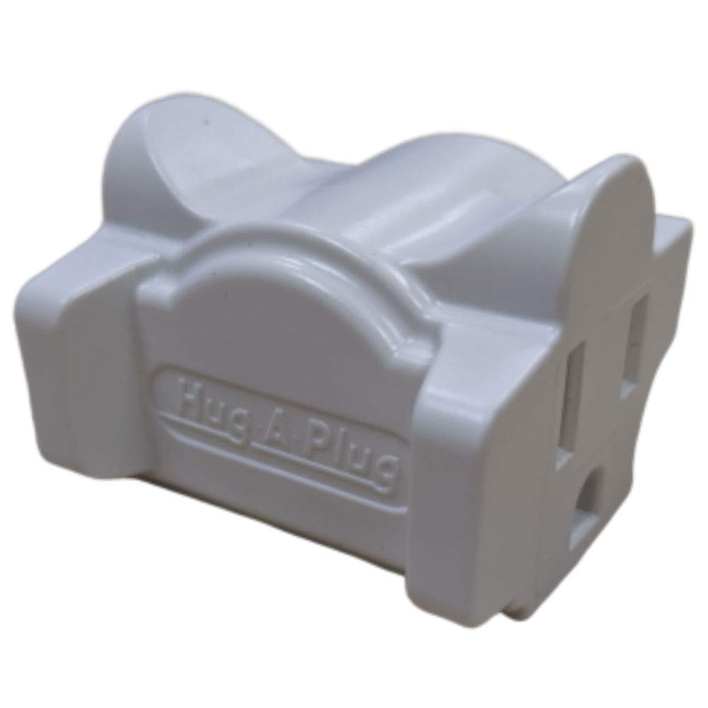 Hug A Plug Dual Outlet Wall Adapter, 6 Pack White