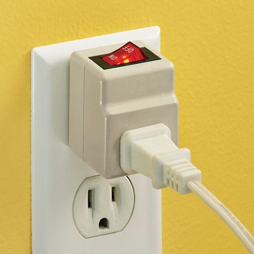 Wideskall 2 Prong Ac Power Wall Plug On/Off Switch Tap Adapter Etl Certified