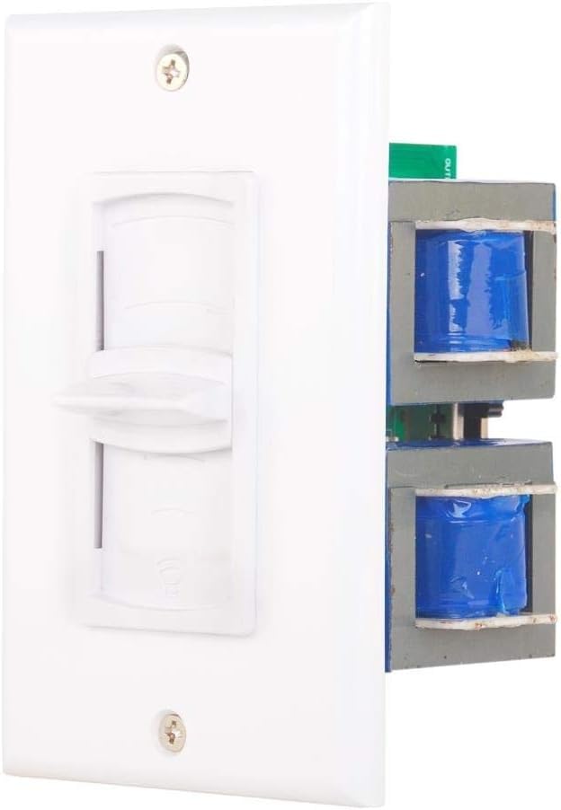 Pyle Home In Wall Speaker Volume Control- Home Audio Smart Speakers Stereo Controller Selector Switch Pod Box- Vertical Sliding