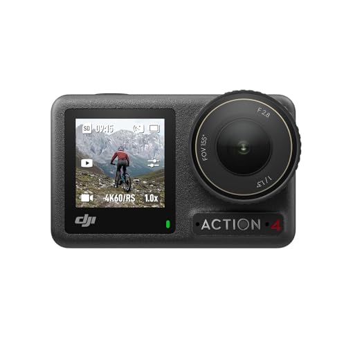 DJI Osmo Action 4 Standard combo - 4K120fps Waterproof Action camera with a 113-Inch Sensor, Stunning Low-Light Imaging, 10-bit 