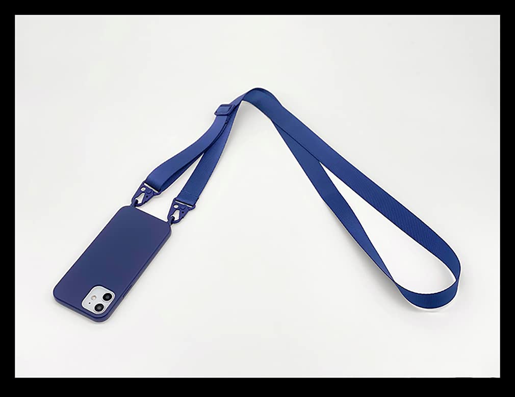 Cquukoi Compatible With Iphone 13 Pro Max,Crossbody Phone Case With Lanyard Cute Soft Silicone Case With Adjustable Shoulder Str