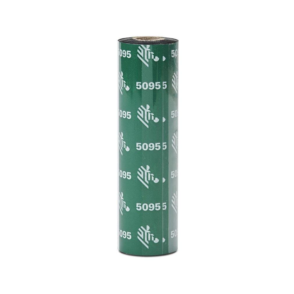 Zebra 05095Gs11007 Thermal Transfer Resin Ribbon (4.33'' X 244') 5095 High Performance, 12 Rolls