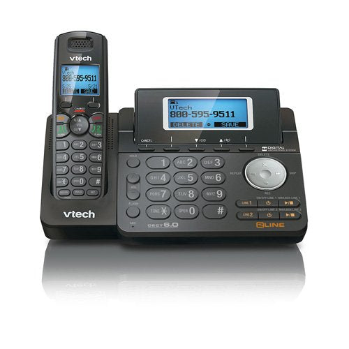 Vtech DS6151 Dect 6.0 2-Line Expandable Cordless Phone with Digital Answering System and Caller ID (Expandable Cordless Phone, B