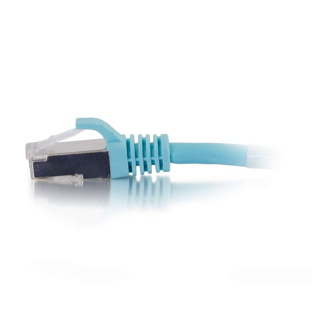 C2G Legrand Cat6A Ethernet Cable, Snagless Shielded Cat6A Patch Cable, Aqua Network Patch Cable, 4 Foot Snagless Stp Ethernet Ca