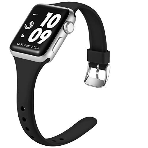 Laffav Slim Band Compatible With Apple Watch 41Mm 40Mm 38Mm Iwatch Se & Series 9/8/7/6/5/4/3/2/1 For Women Men, S/M