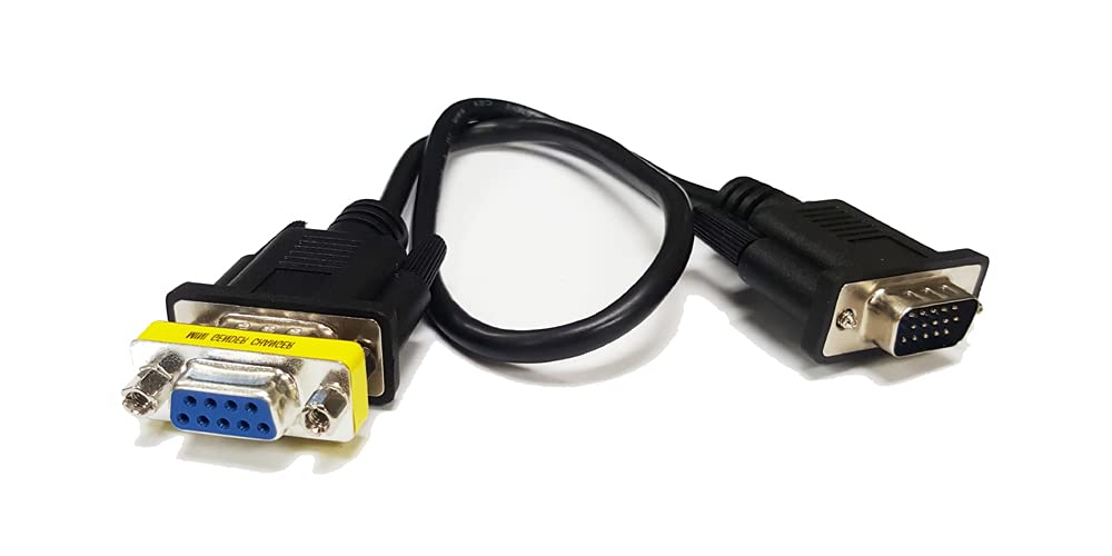 D Sub 9 Pin Rgb Female To Hd15 Vga Male Adapter Cable   18'' Long