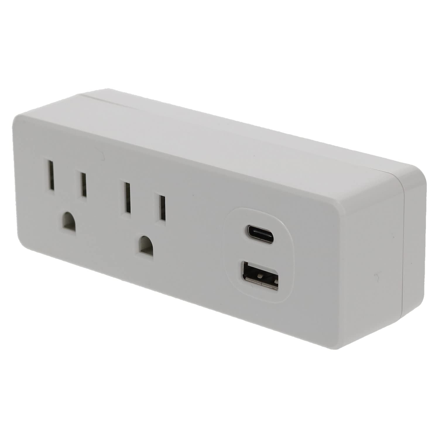 Prime PBUC013 2-Outlet Wall Tap with USB-A and USB-C Chargers