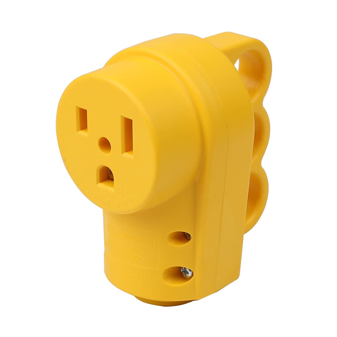 Nema 6 50R 50A 250V Female Welder Socket 50 Amp 250 Volt 6 50 Welder Replacement Receptacle, Etl Verified, Yellow Color