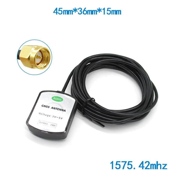 Vehicle Waterproof Gps Navigation Magnetic Antenna Sma Male Connector For Car Stereo Head Unit Gps Navigation System Module Truck Marine Boat Gps Tracker Locator Real Time Tracking (With Magnetic)