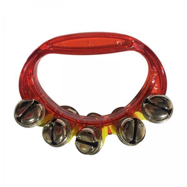 ATORSE 3Xmini Percussion Tambourines Shaking Rattle for Family Kids Kindergarten Red