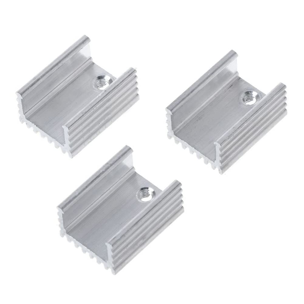 Jienk 30Pcs To 220 Aluminum Heatsink & Insulator/Mounting Kits For Mosfet Transistor, 3 Different Size To 220 Heatsink 10 Each+