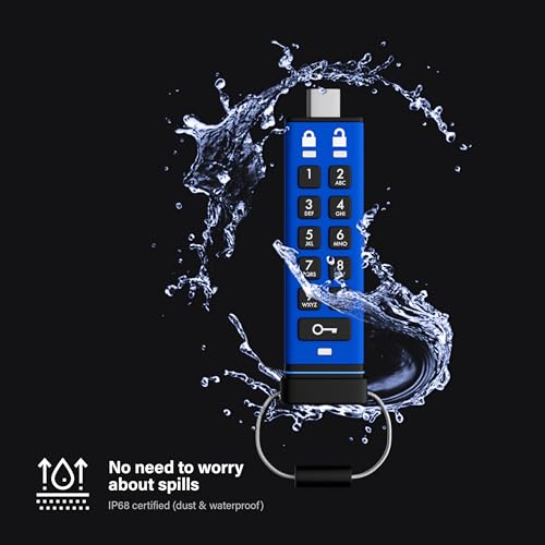 Istorage Datashur Pro+C 256Gb   Secure Usb Type C Memory Stick   Fips 140 3 Level 3 Pending   Pin Protected   Type C A Adapter I