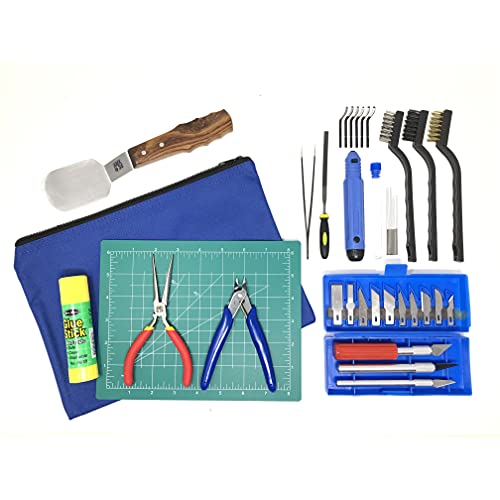 Amx3D Economy 3D Printer Tool Kit   All The 3D Printing Tools & Accessories Needed To Remove, Clean & Finish 3D Prints For Adhes