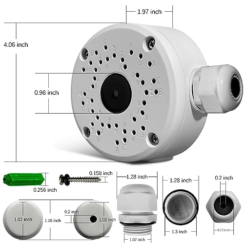 (New Upgrade) Security Camera Junction Box,Universal Ip Camera Mount,Security Camera Bracket Outdoor,Metal Aluminum Waterproof Security Camera Mount,Blink Camera Mount New Upgrade