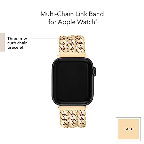 Anne Klein Fashion Chain Bracelet For Apple Watch, Secure, Adjustable, Apple Watch Band Replacement, Fits Most Wrists
