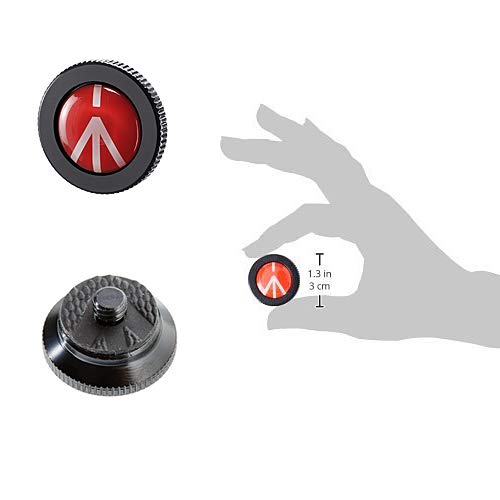 Manfrotto Compact Solid Aluminum Compact Quick Release Plate For Compact Action Tripod, Black (Round Pl)