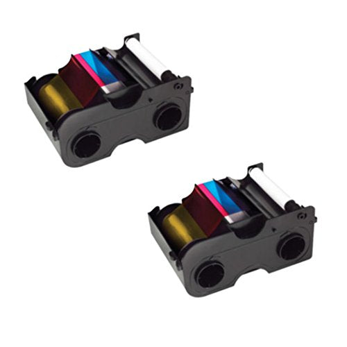Fargo Printer YMCKO Color Ribbons for DTC1000 and DTC1250e  2 Pack Bundle