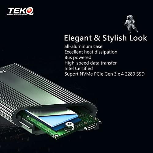 Tekq [Intel Certified] Thunderbolt 3 External Portable Ssd, Bus Powered, (Compatible With Thunderbolt 4 And Usb 4 Devices) (Spac