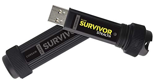 Corsair Cmfss3B-512Gb Flash Survivor Stealth 512Gb Usb 3.0 Flash Drive, Black