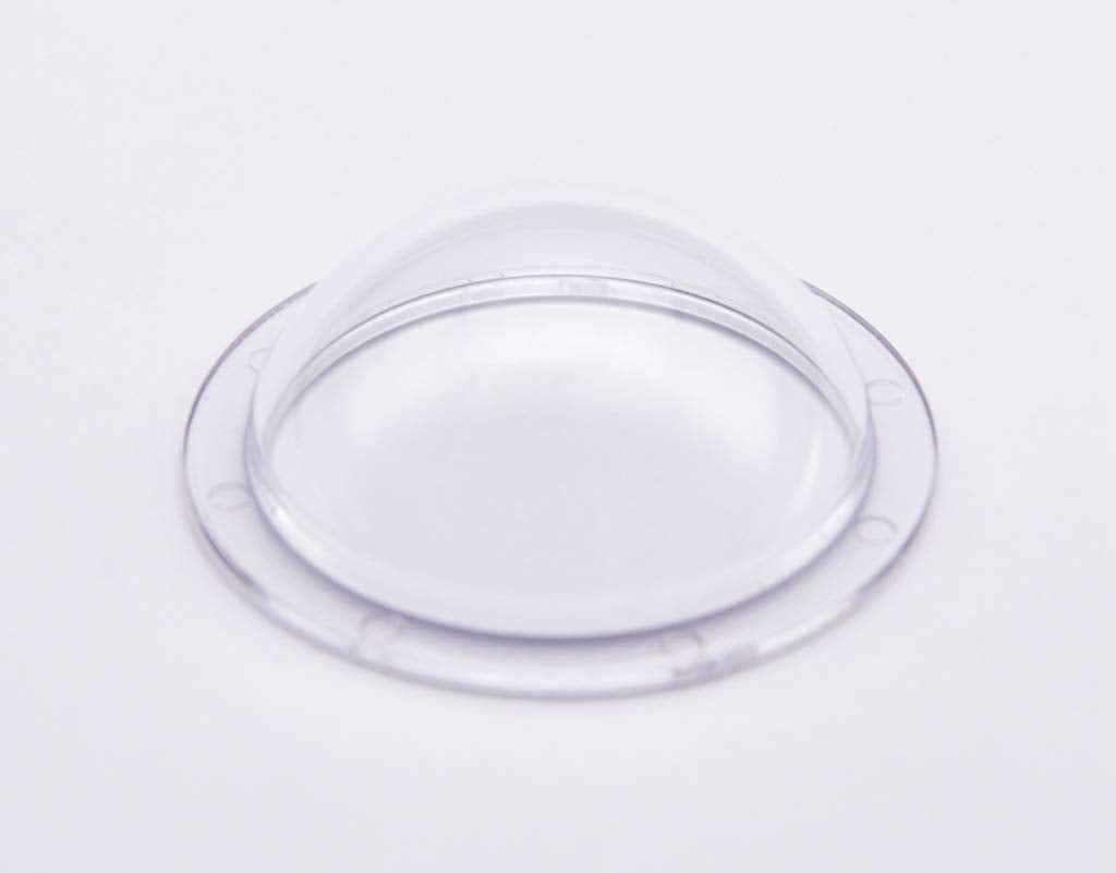 Jmx Acrylic/Pc Cctv Replacement Clear Camera Dome Cover Security Camera Housing Skylight Window (1.8 Inches, Transparent)