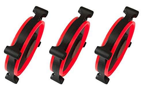 Apevia 312L Crd 120Mm Silent Dual Rings Red Led Fan With 32 X Leds & 8 X Anti Vibration Rubber Pads (3 Pk)