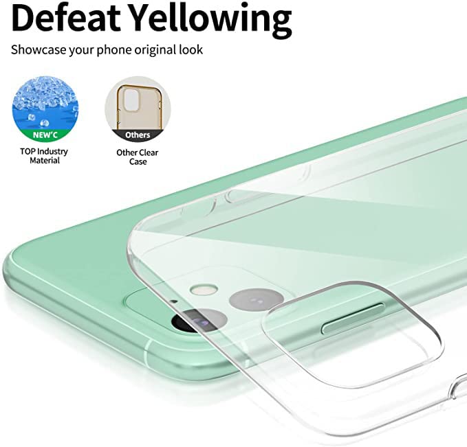 Ikiiqii Cover For Motorola Edge 40 (6.55'') Phone Case + Screen Protector, Clear Silicone Case, Shockproof Slim Non Slip Protect