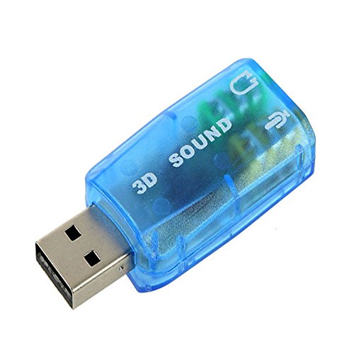 Vizgiz 3 Pack Usb Sound Card Adapter 5.1 Channel 3D External Usb To 3.5Mm 1/8 Audio Jack Stereo Headset Mic Microphone Headphone