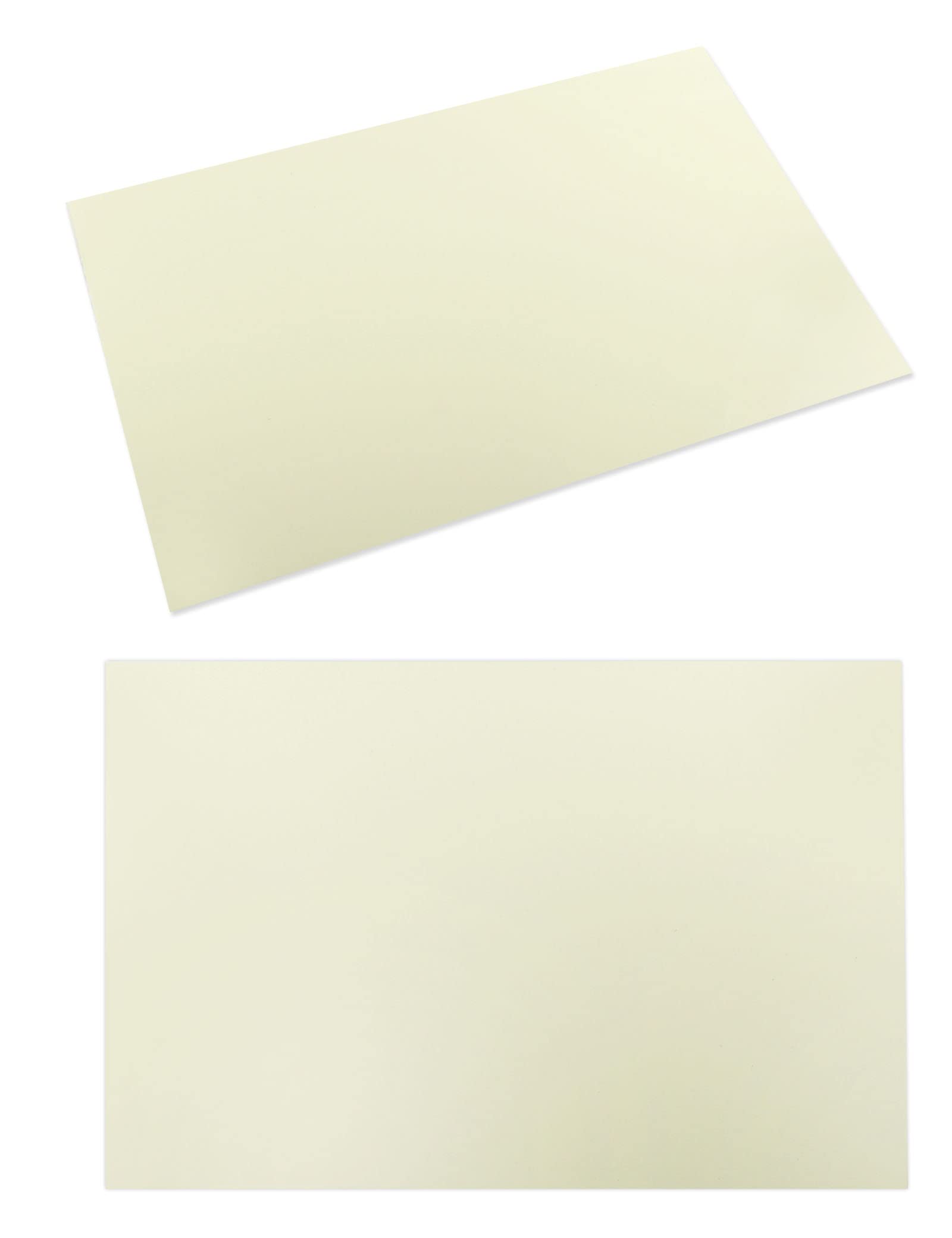 Mr.Power 11.6 X 17 Inch Diy Blank Guitar Bass Pickguard Material Scratch Plate Sheet Backplate For Strat Tele Fender Guitar Jazz P Bass Custom (3Ply Cream)