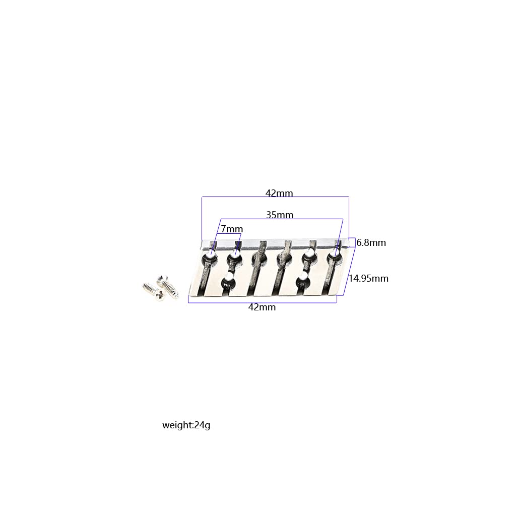 Alnicov For 6 String Headless Electric Guitar Replacement Headless Guitar Locking Nut String Lock