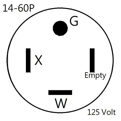 Parkworld 60790 Welder Adapter Cord Welder Nema 14 60P To L5 30R Generator 3 Prong Locking Female, 30Amp, 125Volt, 1.5Ft