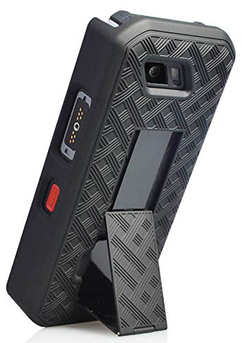 Nakedcellphone Combo Series Compatible With Sonim Xp5S Case, Kickstand Hard Cover With [Rotating/Ratchet] Belt Clip Holster Comb