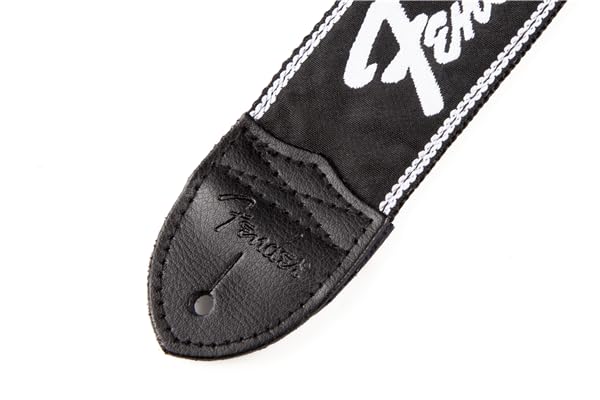 Fender Running Logo Guitar Strap, 2In, Black