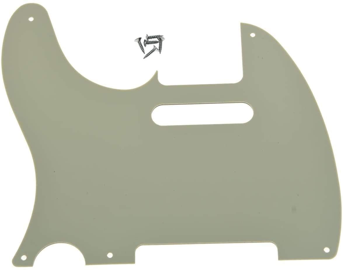 Dopro 5 Hole Vintage Tele Guitar Pickguard Scratch Plate Fits Usa/Mexican Fender Telecaster Aged Pearl