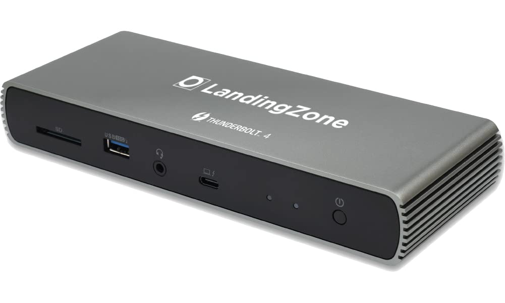 LandingZone Thunderbolt 4 Docking Station with 135W Power Adapter, Dual Monitor 4K, Single Monitor 8K, 2.5G Ethernet, HDMI 2.1, 