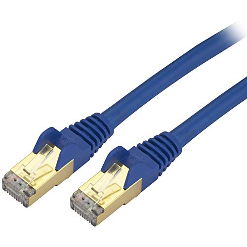 Startech.Com 1Ft Cat6A Ethernet Cable   10 Gigabit Shielded Snagless Rj45 100W Poe Patch Cord   10Gbe Stp Network Cable W/Strain