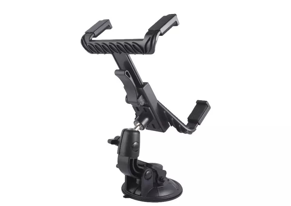 Tecotec Car Tablet & Ipad Holder Mount, Suction Cup Car Tablet Mount Holder, Strong 3.5'' Suction Gel Base, Clamp Compatible Wit