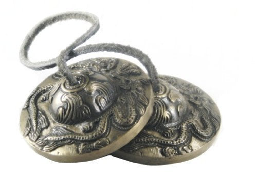 Tingsha Tibetan Meditation Bell 2.5 Dragon Embossed