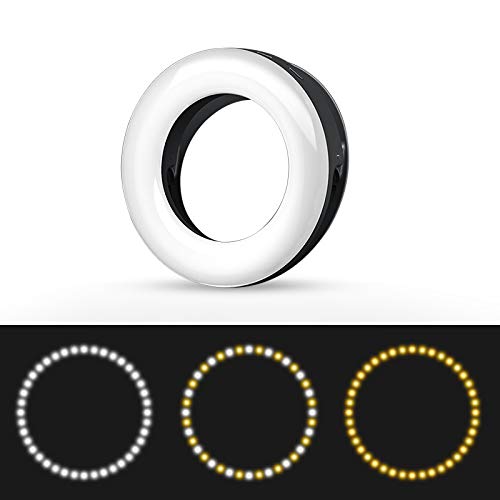 Xinbaohong Selfie Ring Light Rechargeable Portable Clip On Selfie Fill Light With 40 Led For Smart Phone Photography, Camera Vid